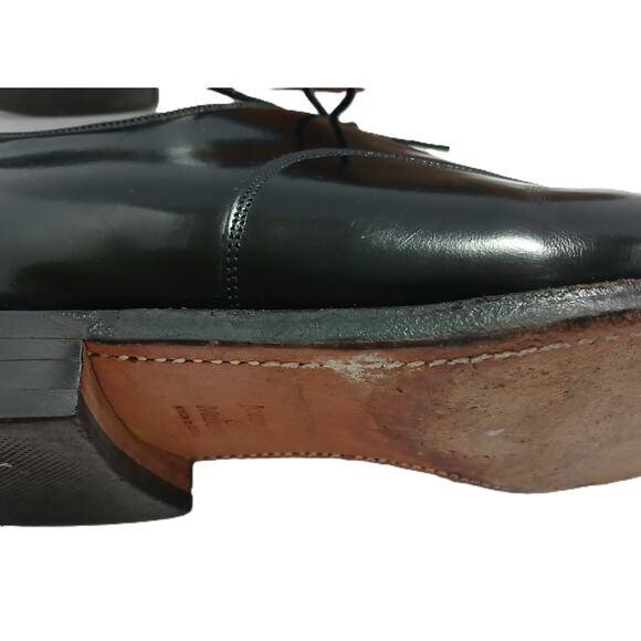 Johnston Murphy Melton Cap Toe Oxford Optima Black Shoes Men's Size 12 D/B - Picture 6 of 9